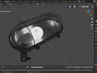 Lamp for your cellar or loft project Low-poly 3D model