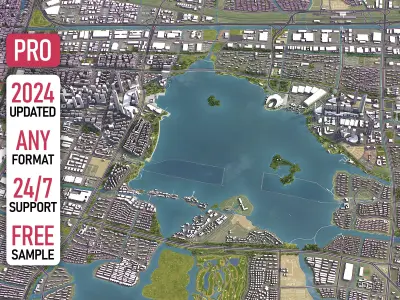 Suzhou - 3D City Model Low-poly 3D model