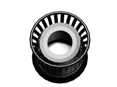 Black organic shaped open cage trash can Low-poly 3D model