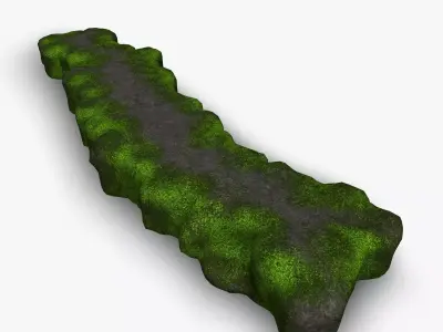 Rock Walkway 2 - Moss 2 Low-poly 3D model