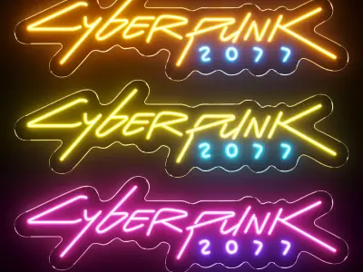Cyberpunk2077 Neon Sign 3D model
