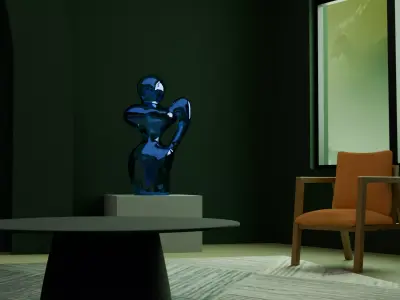 Basic Living Room Assets Low-poly 3D model