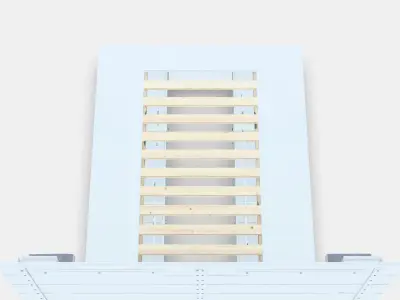 NORDLI Bed frame w storage and headboard Low-poly 3D model