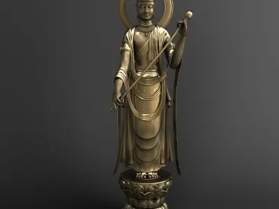 Bodhisattva Buddha Statue 3D model