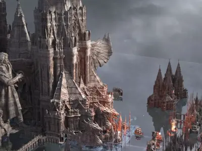 The Fallen Angels city of Nephilim 3D Kit bash 3D model
