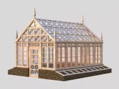 Beautiful Garden Greenhouse 3D model