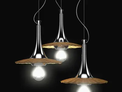 Wicker Ceiling Lamp 3D model