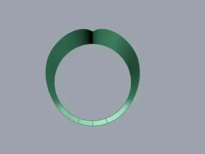 Modern Sculptural Adjustable Ring 3DM STL 3D print model purchase
