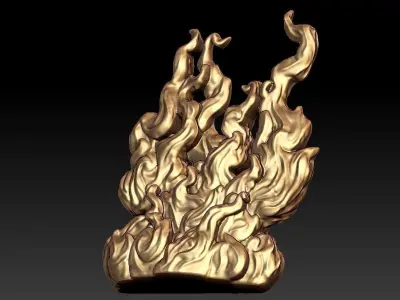 Fire Flame 3D print model get