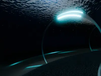 undersea tunnel 3D model