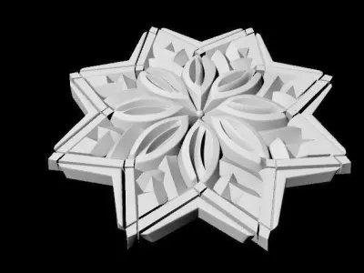 rosette dekor 3D model 10