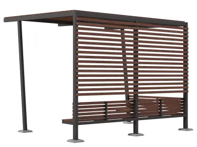 Canopy gazebo Low-poly 3D model