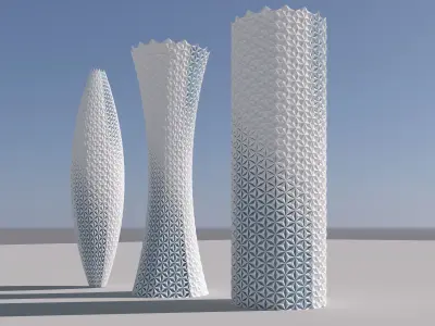 parametric Tower models 3D model