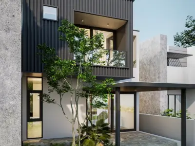 modern House 3d Model  Low-poly 3D model