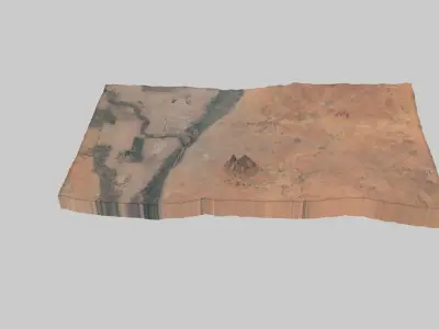 Omdurman City Low-poly 3D model