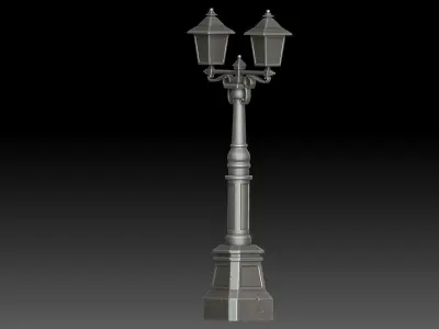 Stylized street light 3D model