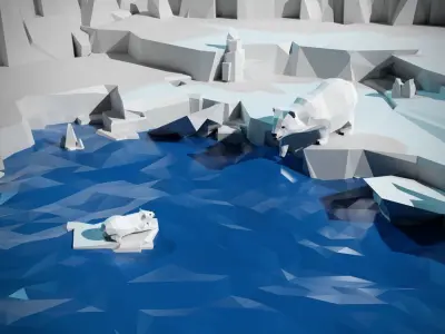 Lowpoly Rock And Stone Mega Pack Low-poly 3D model