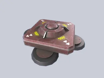 Sci fi trap Low-poly 3D model