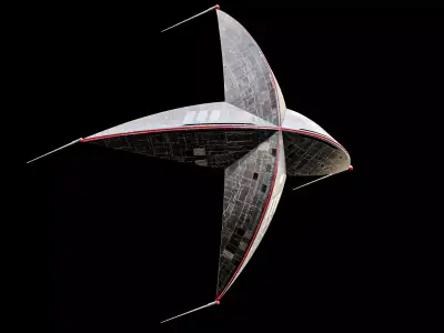 Star Spaceship Sci-Fi Lowpoly Game Ready Low-poly 3D model