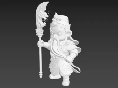 Warrior Saint Guan Yu also known as Guan Gong 3D model