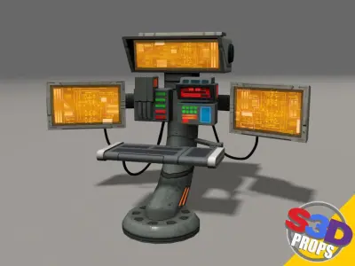 Scifi control panel2 3D model