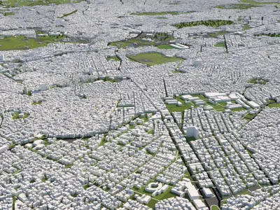 Athens Greece 50x50km 3D model