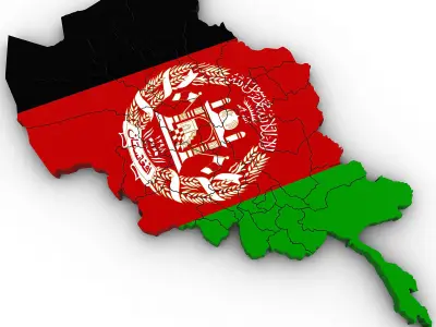 3d Political Map of Afghanistan 3D model