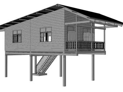 Thai House-01 3D model