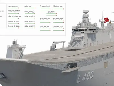  TCG Anadolu L400 Rigged 