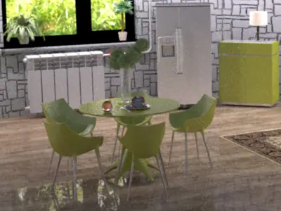 interior in the living room 3D model