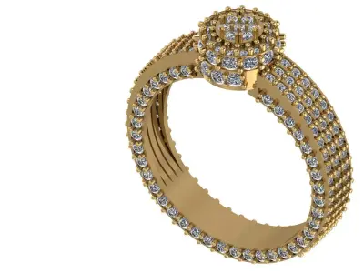 Diamond ring Free 3D print model