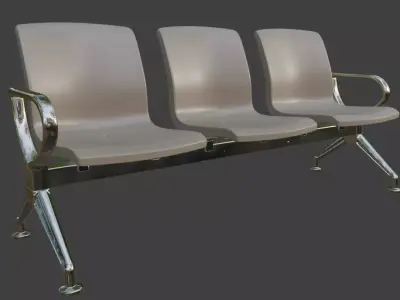 Airport Waiting Bench 3D model