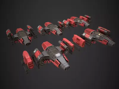 Modular Spaceship Eleven 3D model