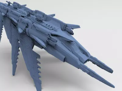 Sci-Fi Insectoid ship base 5  3D model