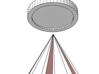 recessed halogen spotlight suitable for kitchens and bathrooms Low-poly 3D model