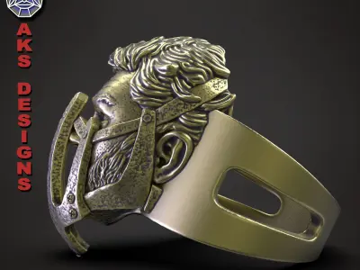 Biker ring face mask v156 3D print model