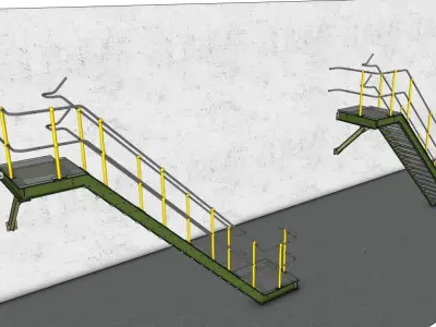 INDUSTRIAL STAIRS COLLECTION 3D model