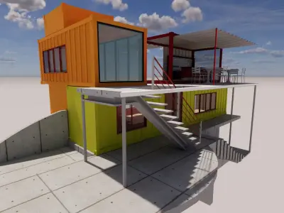 Container coffee shop-20 3D model