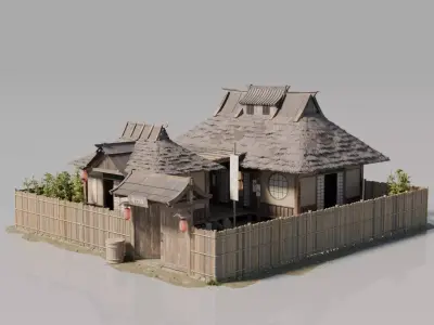 Traditional Japanese House 22 3D model