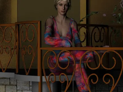 3 stairs spiral staircase 3D model