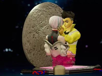 Figurine cyberpunk edgerunners 3D print model