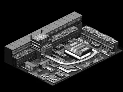 Future World - Residential Area 08 3D model