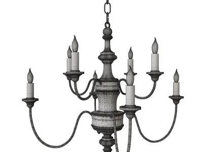 Currey and Company - Abbey Chandelier Lighting 3D model