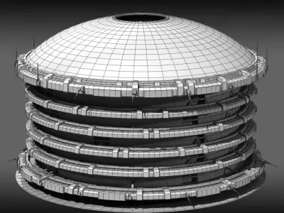 Dome District 2 Low-poly 3D model