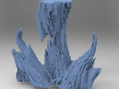 Hansel and Gretel Witches cave rocks 3D model