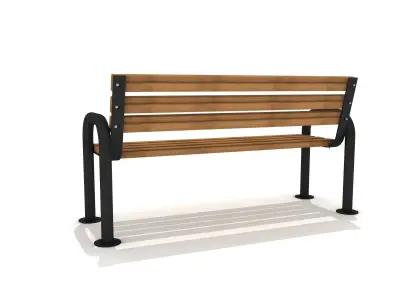  Outdoor Bench 02 3D model