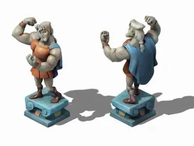 Disney main city - brawn sculpture 03 3D model