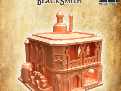 Dwarf Blacksmith Tabletop Terrain 28 mm 3D print model