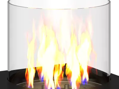 Table Gas Fireplace 1 3D model