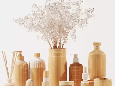 Bathroom decorative set H32 3D model